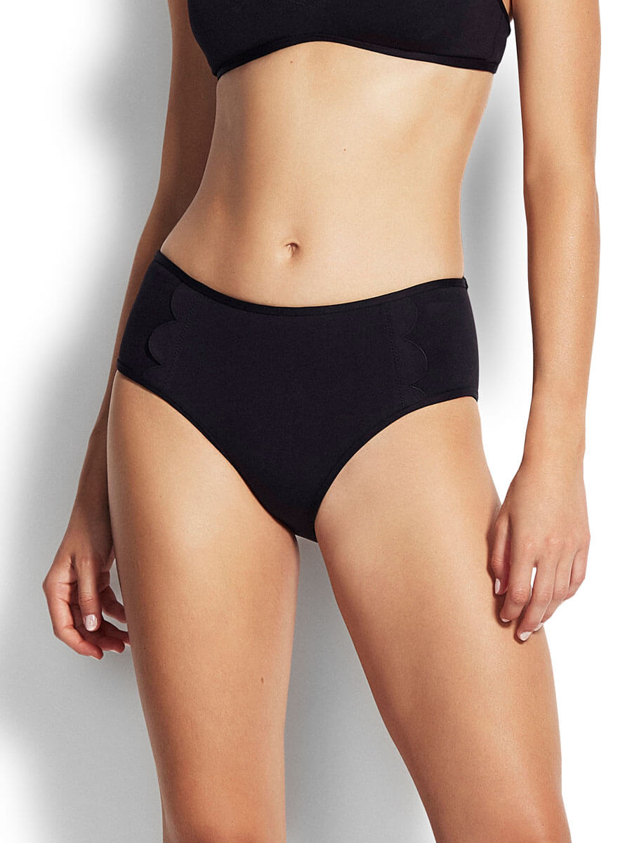 Seafolly Mid Rise Bottoms Black