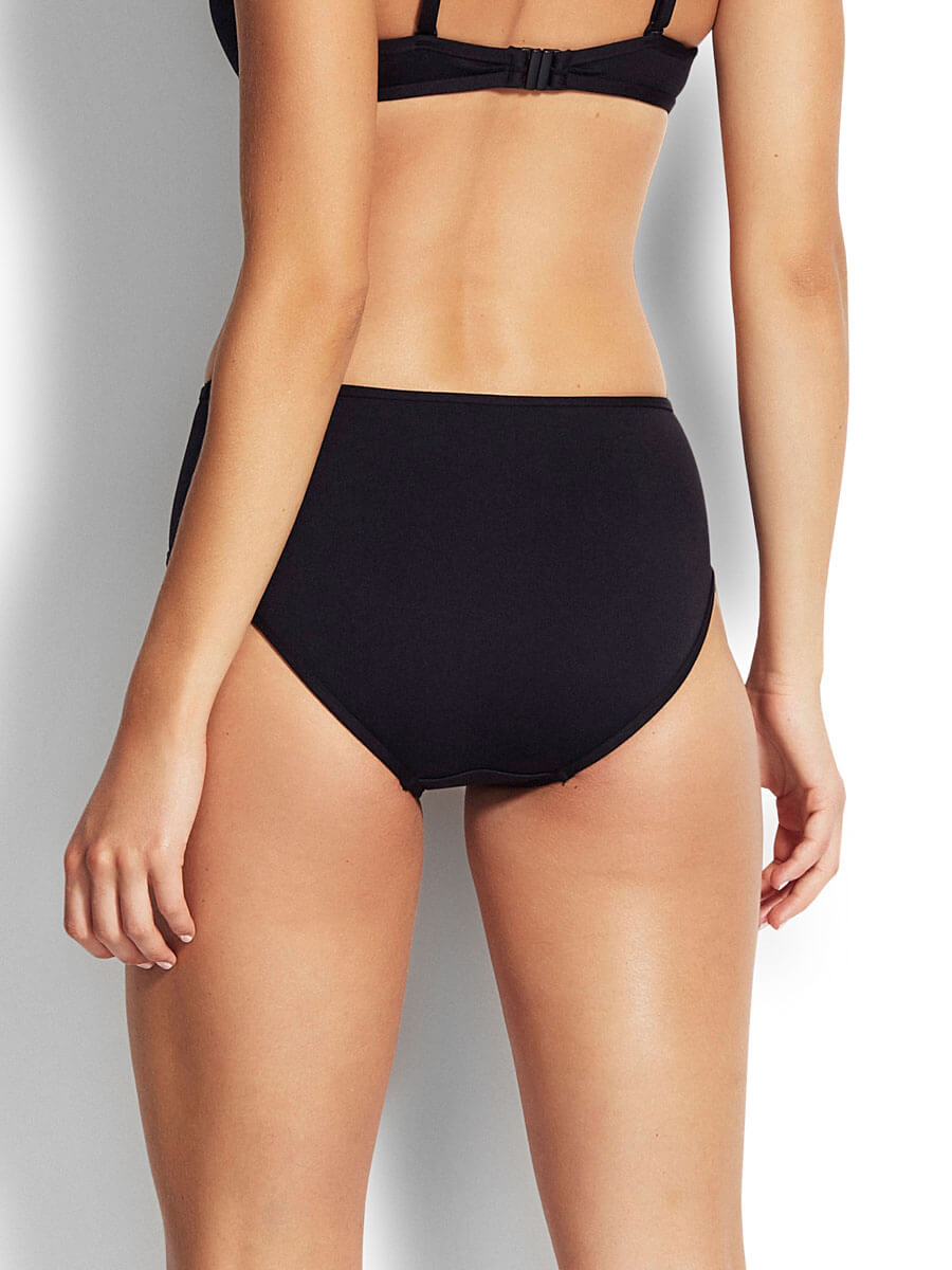 Seafolly Mid Rise Bottoms Black
