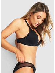 Seafolly Petal Edge D Cup Bralette Black, view 4, click to see full size