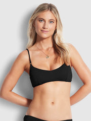 Seafolly Sea Dive Bralette in Black, view 1, click to see full size