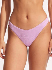 Seafolly Sea Dive High Cut Bottom in Lilac, view 1, click to see full size