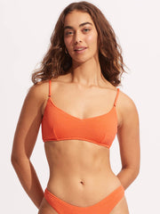 Seafolly Sea Dive Bralette in Mandarin, view 1, click to see full size