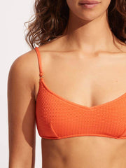 Seafolly Sea Dive Bralette in Mandarin, view 4, click to see full size