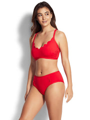 Seafolly Mid Rise Bottoms Chilli, view 3, click to see full size