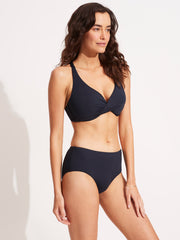 Seafolly SF Collective Wrap Front F Cup Bra in True Navy, view 4, click to see full size
