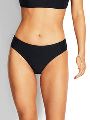 Seafolly Medusa Wide Side Retro in Black, view 1, click to see full size