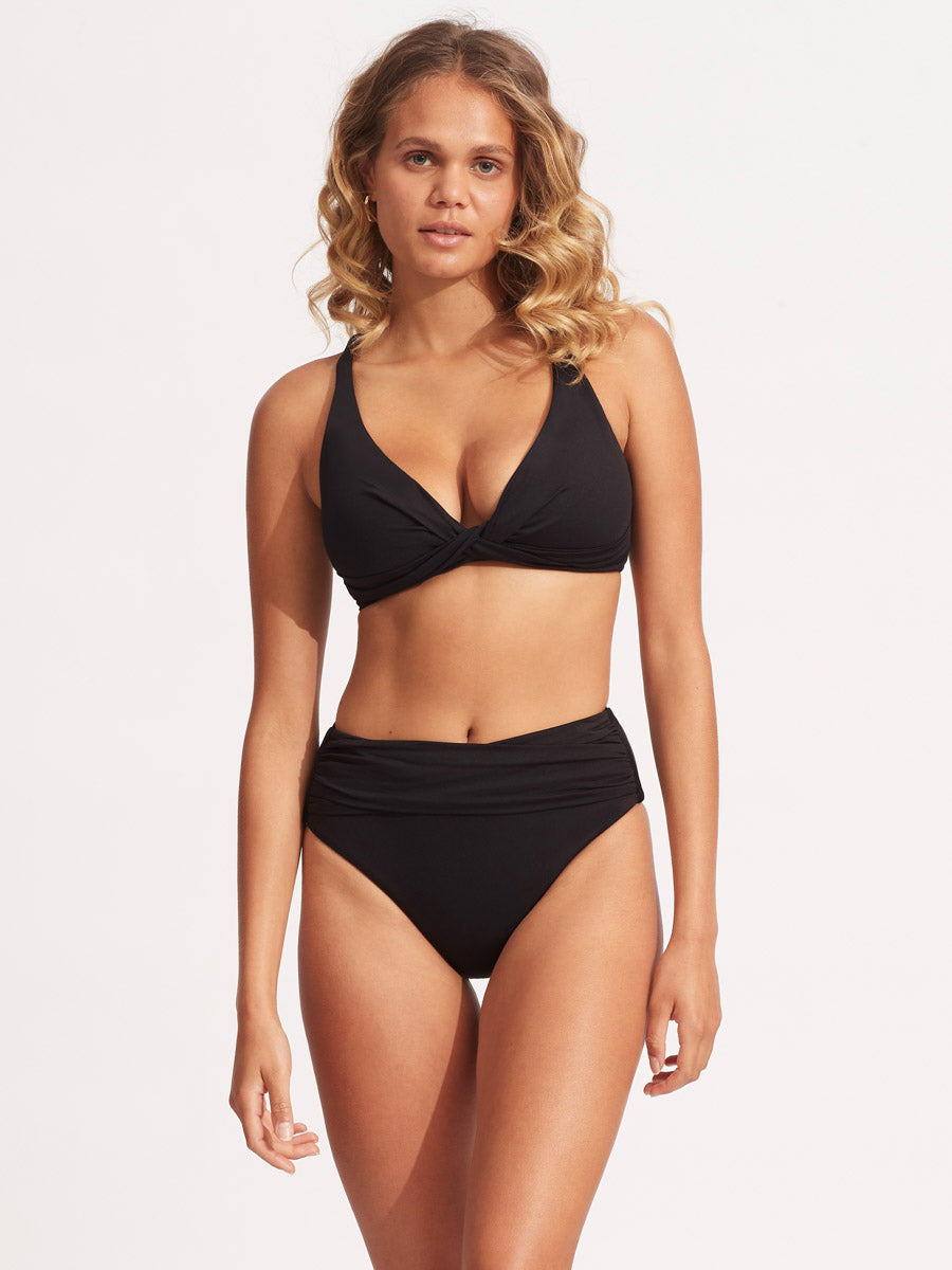 Seafolly SF Collective DD Double Wrap Front Bra in Black – Sandpipers