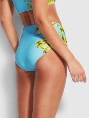 Seafolly Full Bloom High Waisted Pant in Sky Blue, view 2, click to see full size