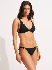 Seafolly Seafolly Collective Longline Triangle in Black, view 3, click to see full size
