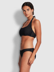 Seafolly Dream Catcher Hipster In Black, view 4, click to see full size