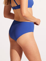 Seafolly SF Collective Wide Side Retro in Azure, view 2, click to see full size