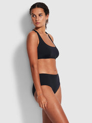 Seafolly SF Collective DD Scoop Neck Halter in Black, view 4, click to see full size