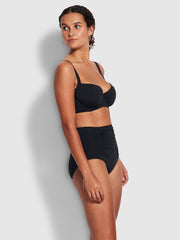 Seafolly SF Collective DD Cup Underwire Bra in Black, view 3, click to see full size