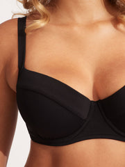 Seafolly SF Collective DD Cup Underwire Bra in Black, view 5, click to see full size