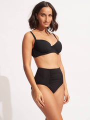 Seafolly Seafolly Collective High Waisted Pant in Black, view 4, click to see full size