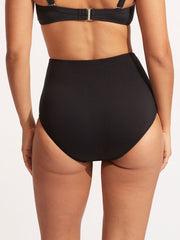 Seafolly Seafolly Collective High Waisted Pant in Black, view 2, click to see full size