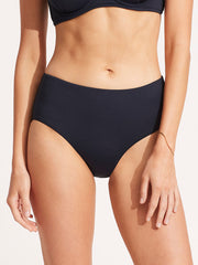 Seafolly SF Collective Wide Side Retro in True Navy, view 1, click to see full size
