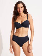 Seafolly SF Collective Wide Side Retro in True Navy, view 4, click to see full size