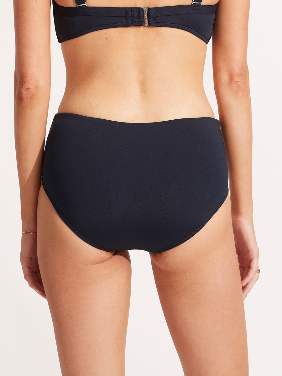 Seafolly SF Collective Wide Side Retro in True Navy