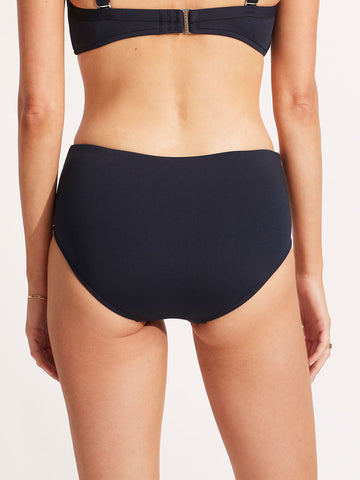 Seafolly SF Collective Wide Side Retro in True Navy