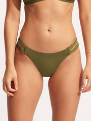 Seafolly Seafolly Collective Gathered Tab Pant in Avocado, view 1, click to see full size