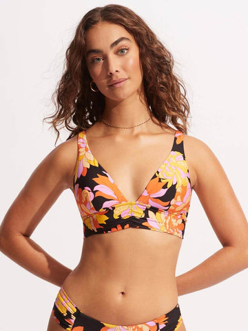 Seafolly Palm Springs Longline Triangle in Black