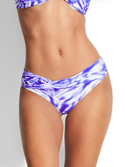 Seafolly Beach Break Twist Band Hipster Dazzling Blue, view 1, click to see full size