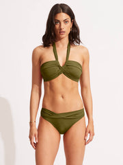 Seafolly Seafolly Collective Twist Hipster in Avocado, view 4, click to see full size