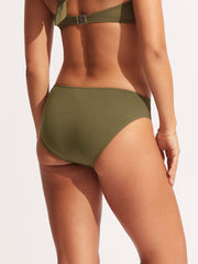 Seafolly SF Collective Twist Hipster in Olive, view 2, click to see full size