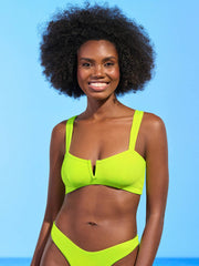 Maaji Vico V Wire Top In Chartreuse, view 1, click to see full size