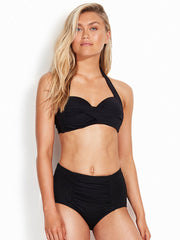 Seafolly High Waist Bottom Black, view 4, click to see full size
