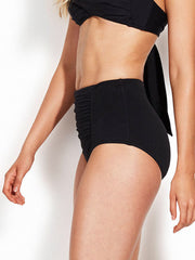 Seafolly High Waist Bottom Black, view 3, click to see full size
