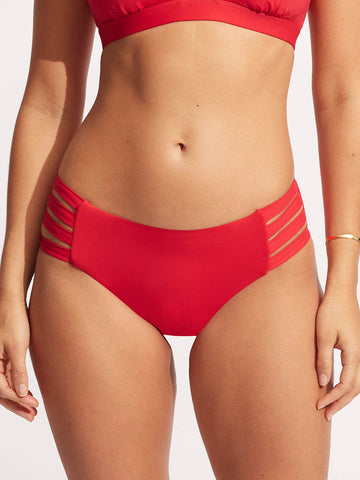 Seafolly Seafolly Collective Multi Strap Hipster Bottom in Chilli Red