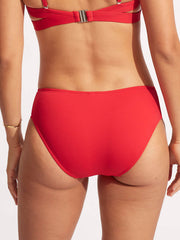 Seafolly Seafolly Collective Multi Strap Hipster Bottom in Chilli Red, view 2, click to see full size