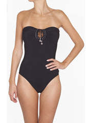 Shan One Piece Bandeau Black, view 1, click to see full size