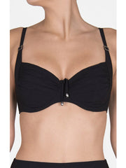 Shan Underwire D Cup Top Onyx, view 3, click to see full size