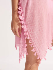Seafolly Amnesia Kaftan in Parfait Pink, view 4, click to see full size