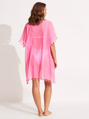Seafolly Amnesia Kaftan in Pink, view 2, click to see full size