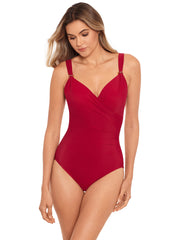 Miraclesuit Razzle Dazzle Siren One Piece In Grenadine Red, view 1, click to see full size