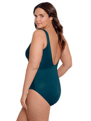 Miraclesuit Illusionist Women's Plus Crossover In Nova Green, view 3, click to see full size