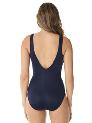 Miraclesuit Illusionist Crossover One Piece In Midnight Blue, view 2, click to see full size