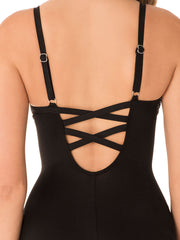 Miraclesuit Stitch Mix Temptation One Piece Black/White, view 4, click to see full size