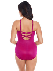 Miraclesuit Rock Solid Captivate One Piece In Framboise Pink, view 2, click to see full size