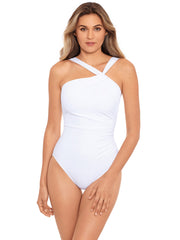 Miraclesuit Rock Solid Europa One Piece In White, view 1, click to see full size