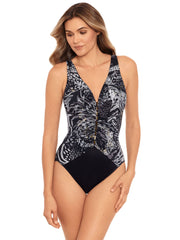 Miraclesuit Lux Lynx Charmer One Piece In Black, view 1, click to see full size