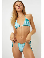Frankies Bikinis Tasha Bottom Emerald Tie Dye, view 4, click to see full size
