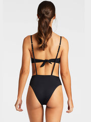 Vitamin A Edie Bodysuit Cali Cut Eco Black, view 2, click to see full size