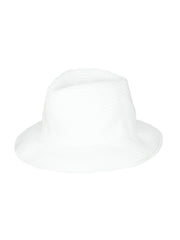 Baku Curbside Hat Ribbon in White, view 1, click to see full size