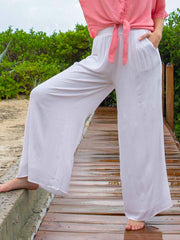 Koy Resort Miami Pants in White, view 1, click to see full size