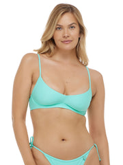 Body Glove Smoothies Palmer Top In Sea Mist, view 1, click to see full size
